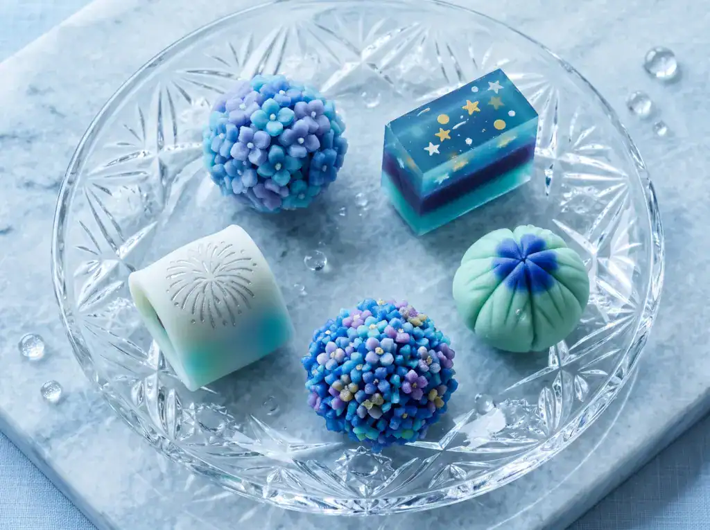 夏季和菓子示意圖