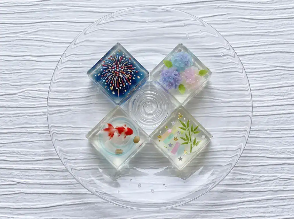 夏季和菓子(寒天)示意圖
